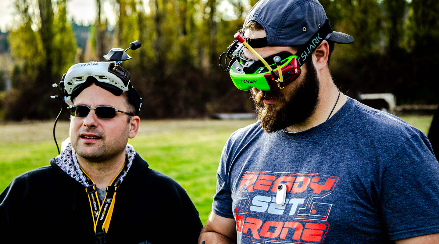 Joshua Bardwell and Paul Nurkkala Flying FPV Drones with FPV Goggles