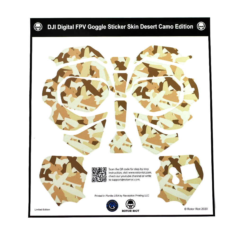 DJI FPV Goggles Camo Desert Skin Wrap