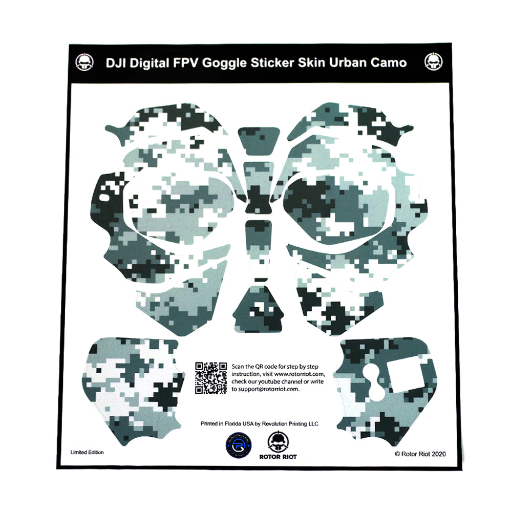 DJI FPV Goggles Camo Urban Skin Wrap