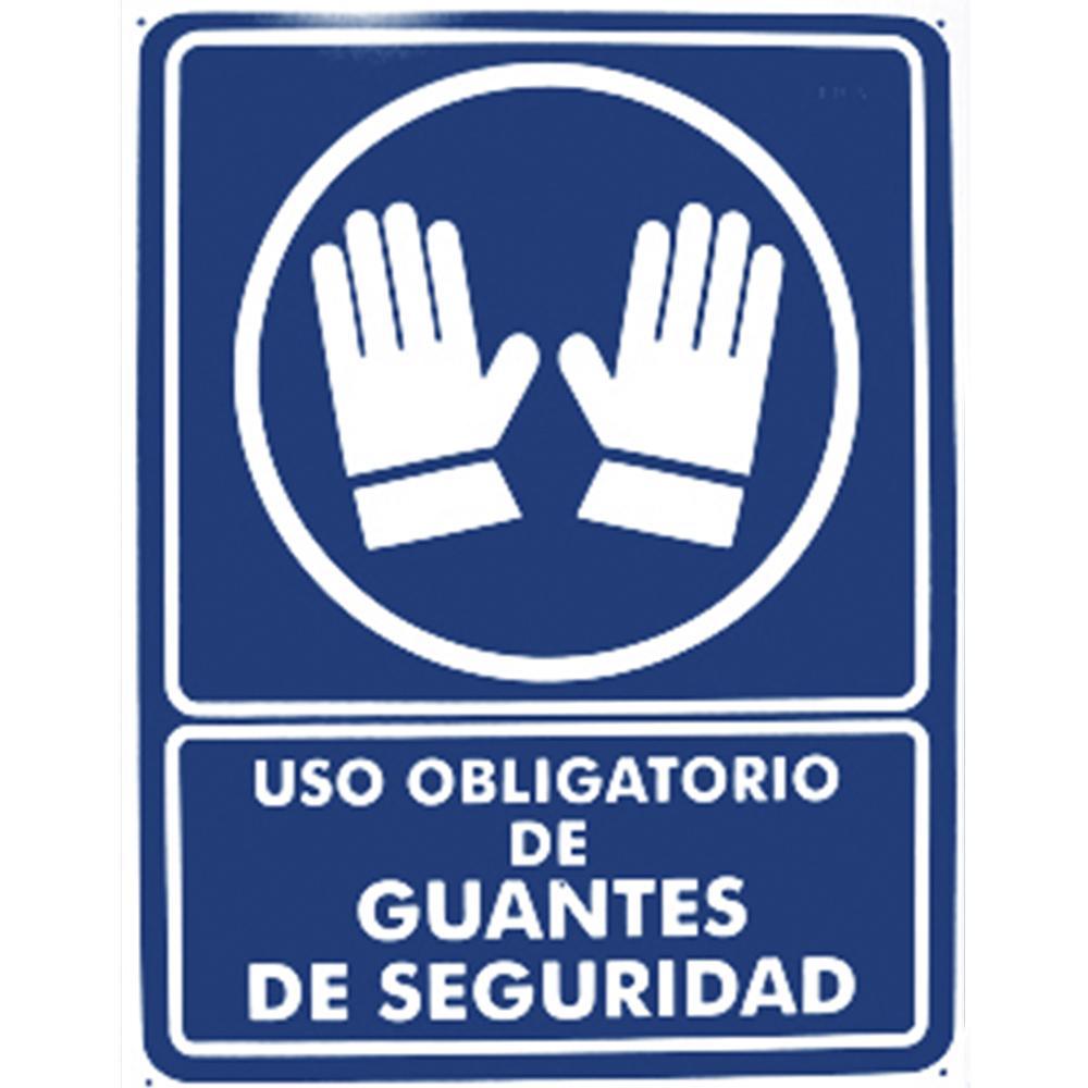 Cartel "uso obligatorio de guantes de seguridad", señalamiento de