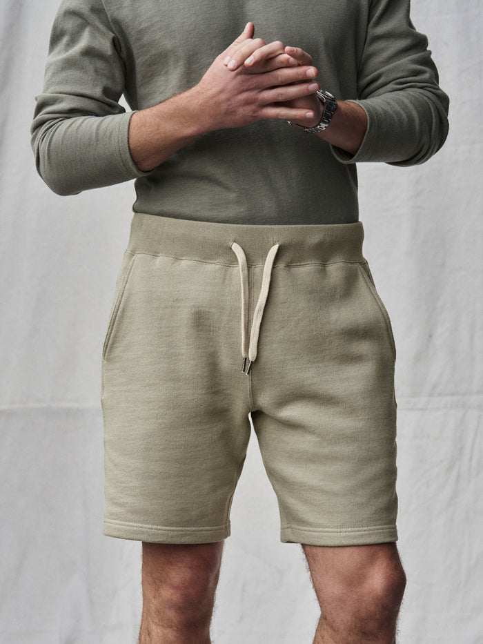 Model Wearing Concrete Interloop Sweat Short