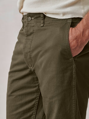 Field Olive Slub Twill Maverick Slim Officer Pant