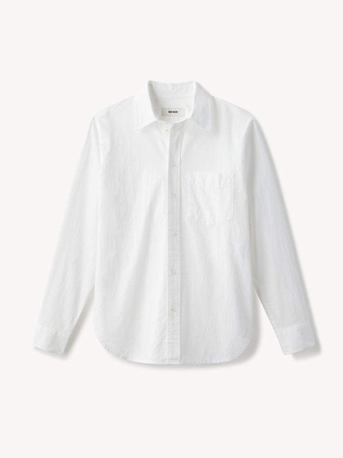 View of the White Mainstay Cotton Shirt