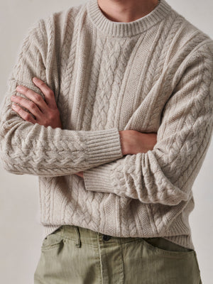 Glen Cable Knit Sweater - Whisky