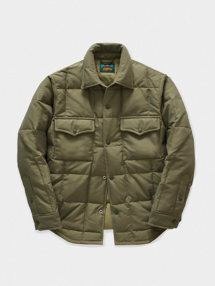 Burnt Olive Cascade Down Eddie Bauer Yukon CPO - Product Flat