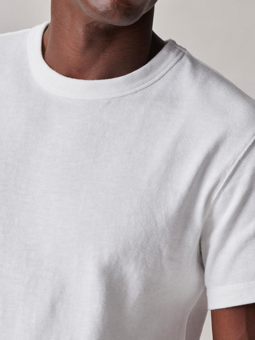 White Field-Spec Cotton Heavy Tee - Buck Mason- Modern American Classics