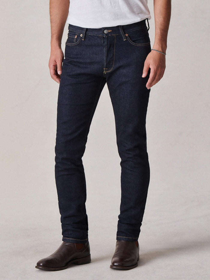 View of the D001 Dark Wash Maverick Slim Jean