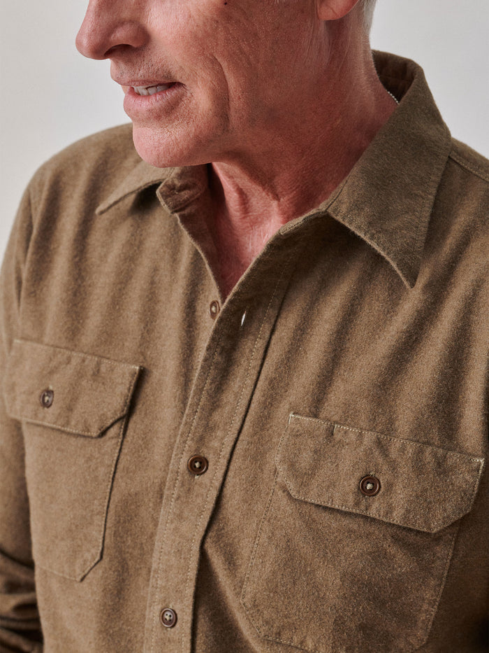 Heather Drab Craftsman Chamois Work Shirt