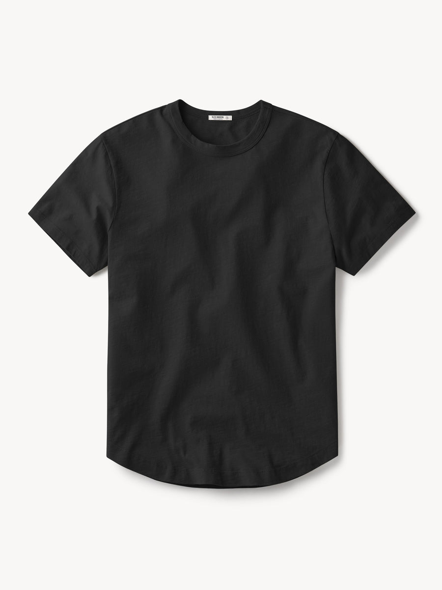 Australian Cotton Curved Hem T-Shirt - Khaki