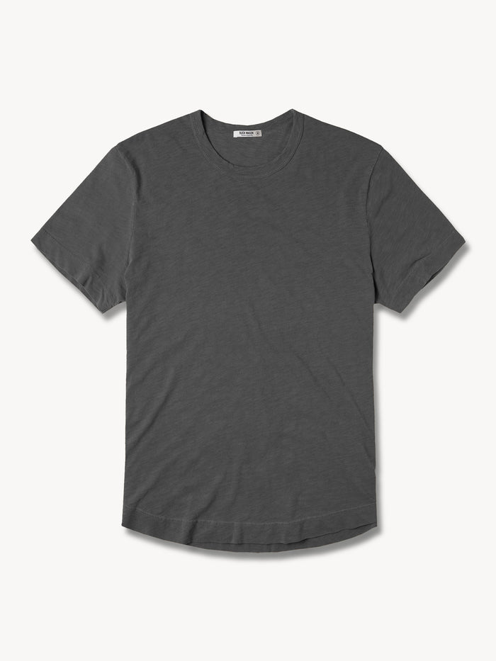 Coal Venice Wash Slub Curved Hem Tee - Product Flat