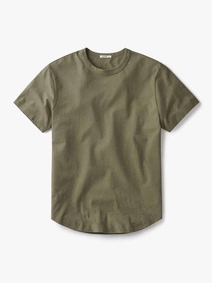 Fatigue Slub Tall Curved Hem Tee - Product Flat