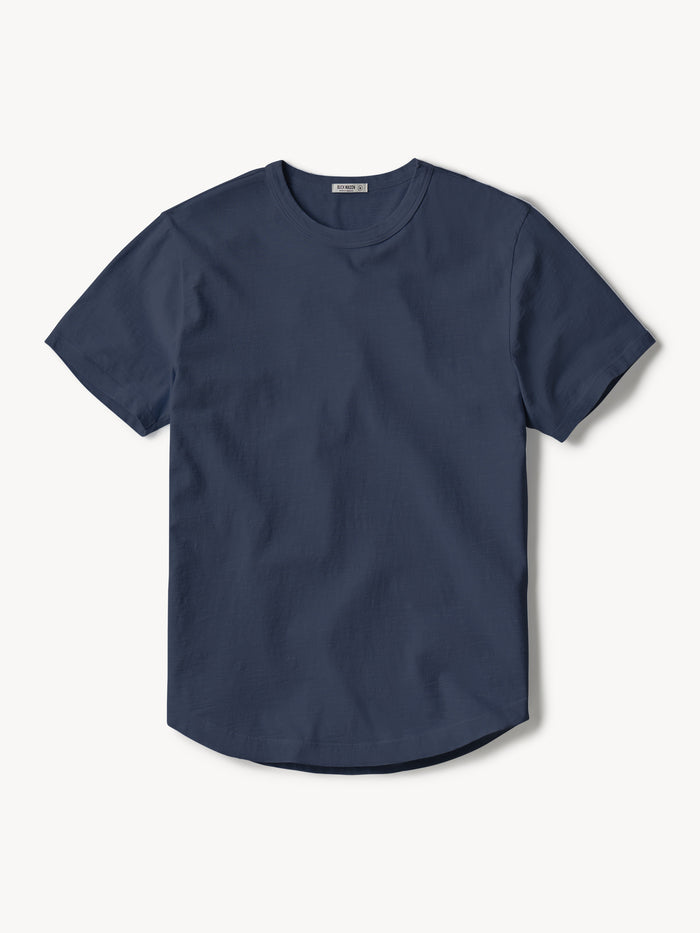 Midnight Slub Curved Hem Tee - Product Flat