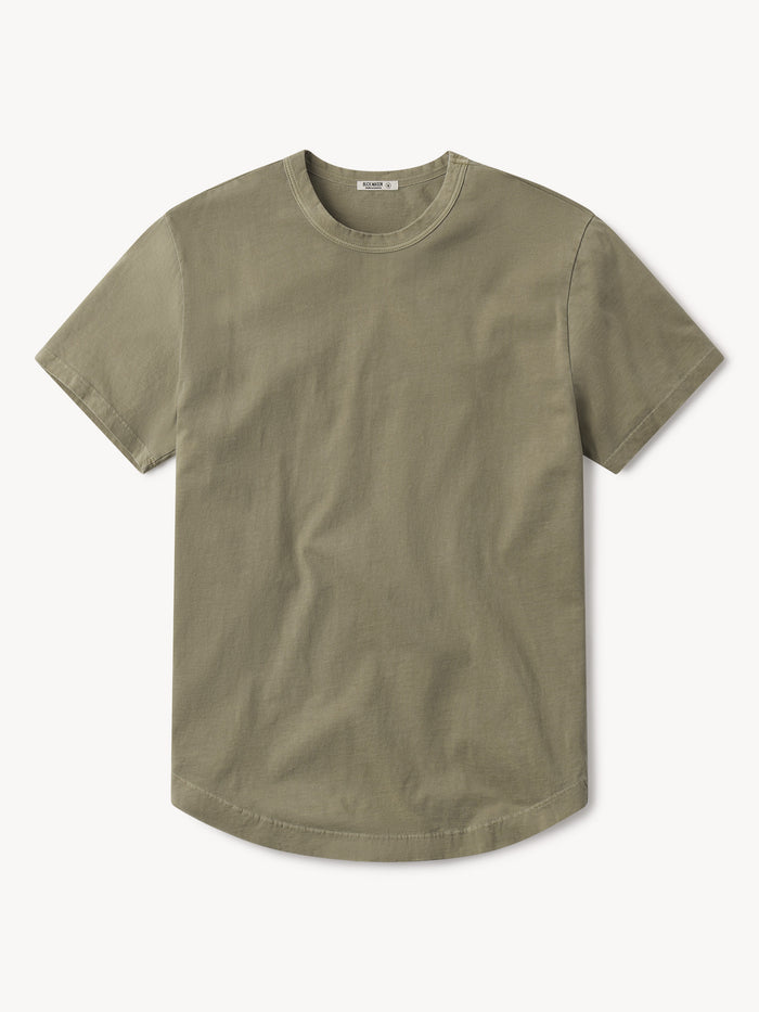 Ficus Pima Curved Hem Tee - Product Flat