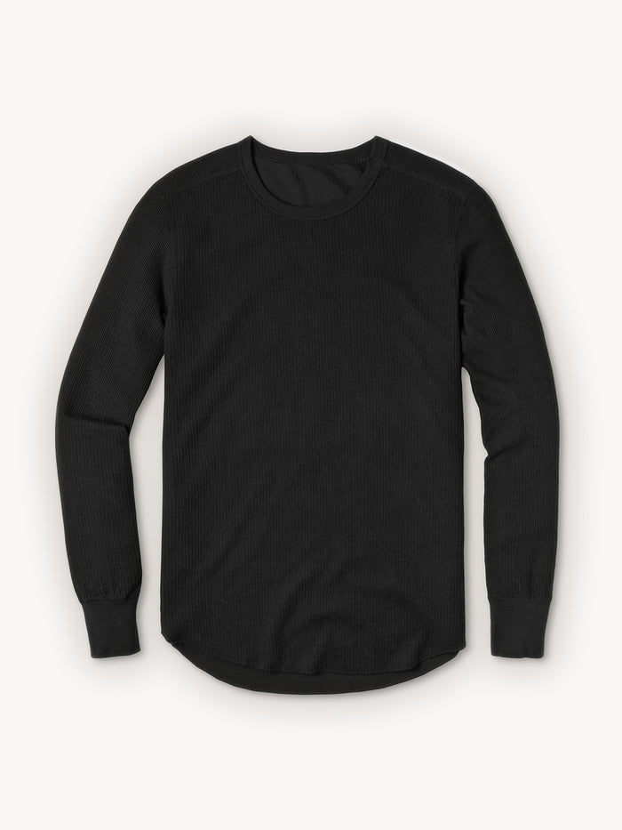 Black Vintage Thermal Surplus Tee - Product Flat