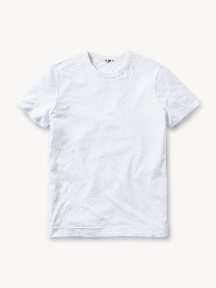 White Slub Classic Tee - Product Flat