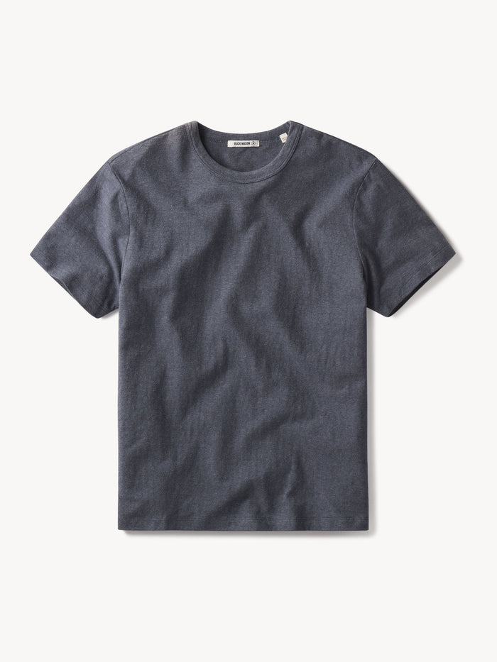 Faded Navy Yuma Hemp Cotton Classic Tee - Product Flat