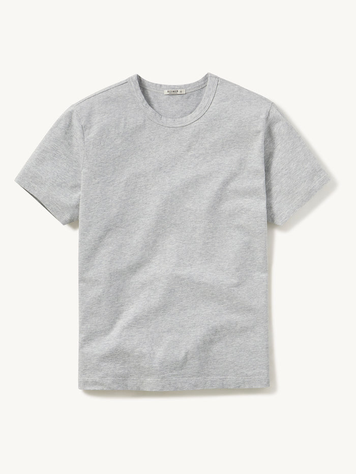 Heather Grey Pima Short Classic Tee - Product Flat