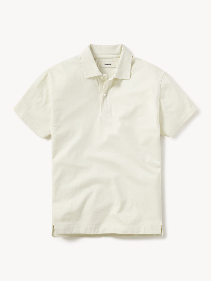 Natural Venice Wash Tall Sueded Cotton Polo - Product Flat