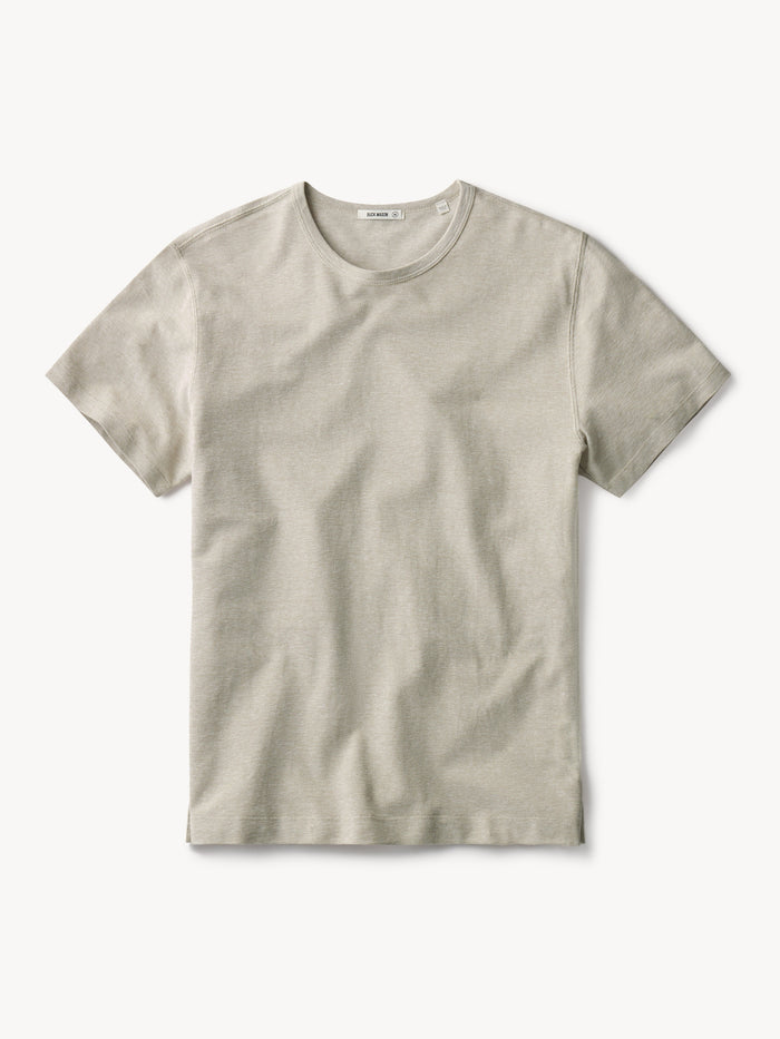 Sage Linen Pique Classic Tee - Product Flat