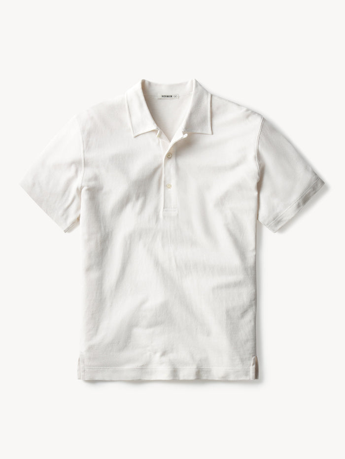 Natural Linen Pique Polo - Product Flat