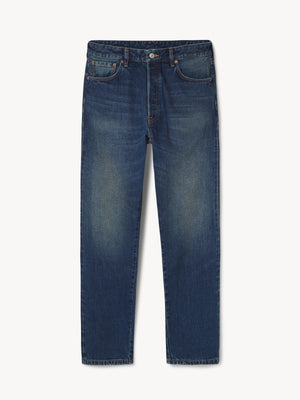 MEDIUM BLUE DENIM TROUSERS