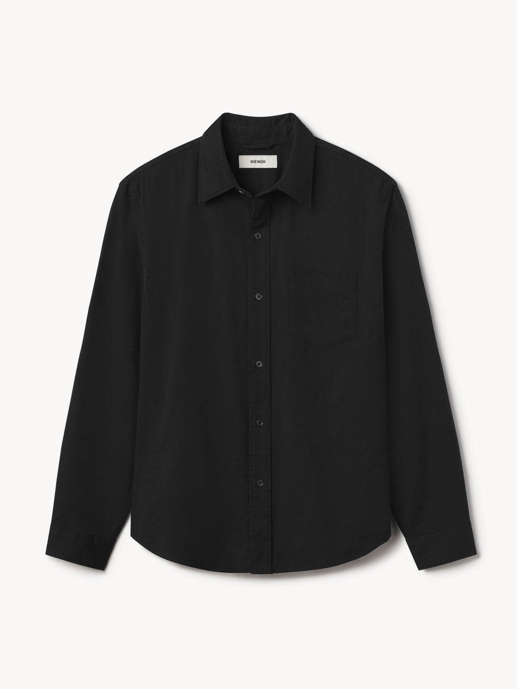 Black Draped Twill One Pocket Shirt - Buck Mason- Modern American Classics