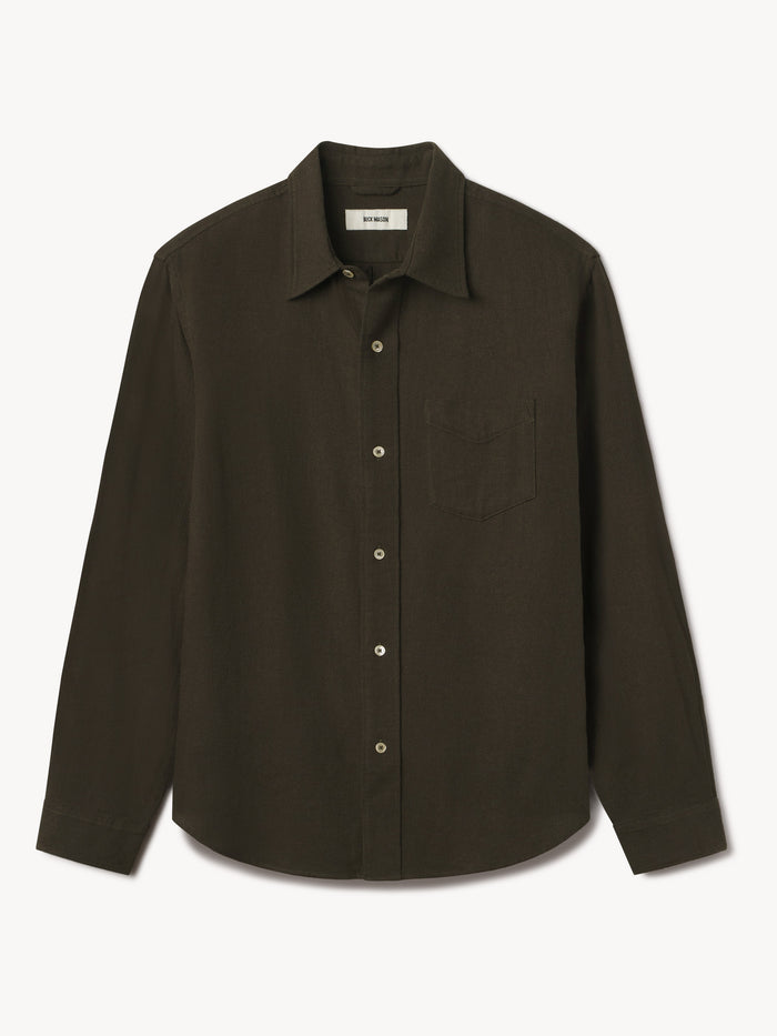 Olive Heather Pacific Twill One Pocket Shirt - Product Flat