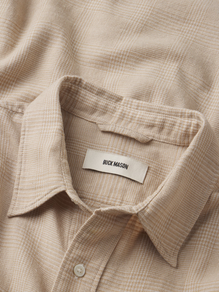 View of the Heather Oat/Safari Glen Plaid Pacific Twill One Pocket Shirt