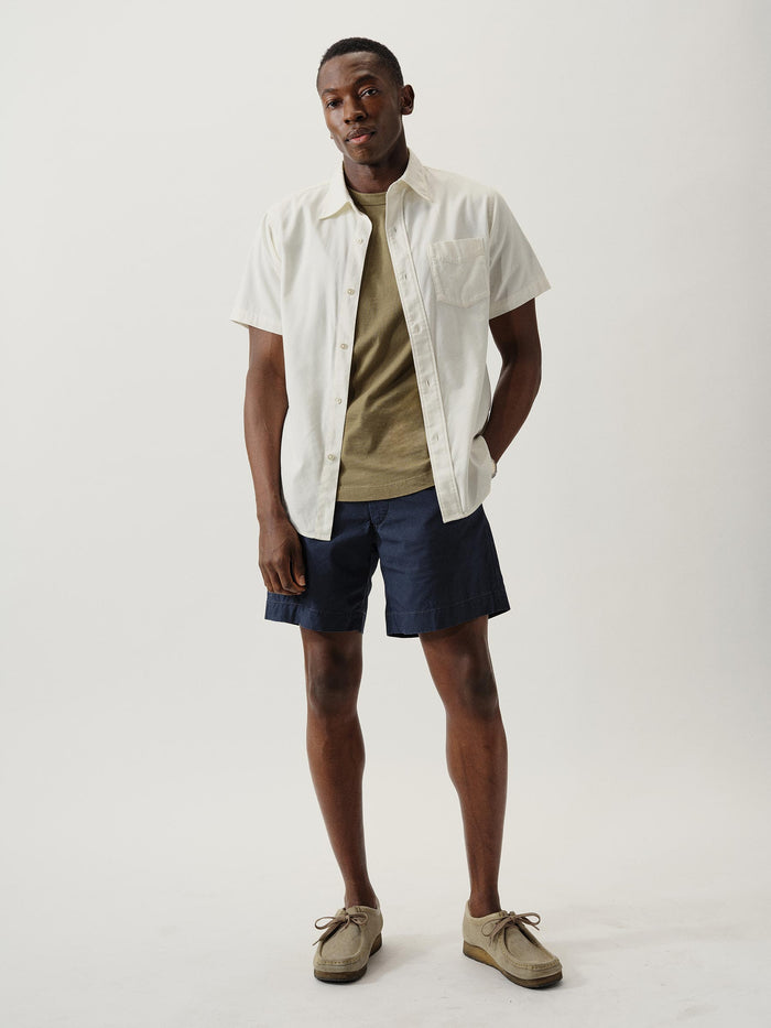 View of the Natural Draped Twill S/S One Pocket Shirt