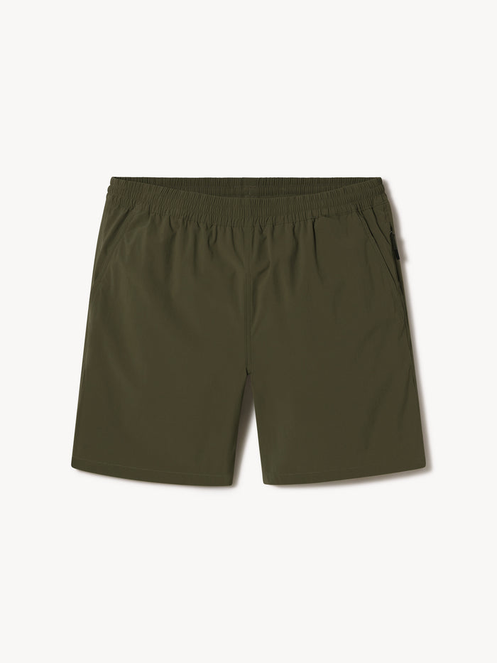 Deep Olive Trail Roam Short - Product Flat