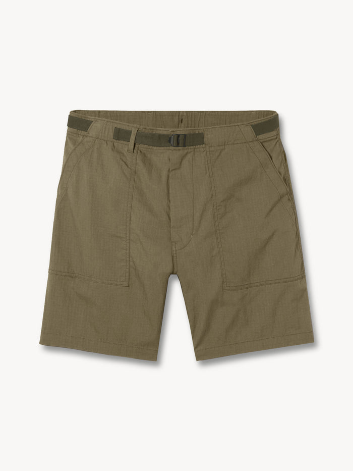 Desert Olive Trail Parachute Ripstop Utility Short - Product Flat