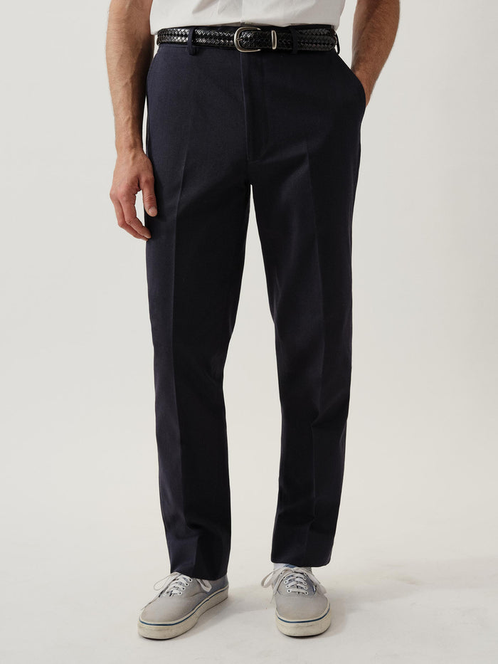 View of the Navy Italian Twill Graduate Pant