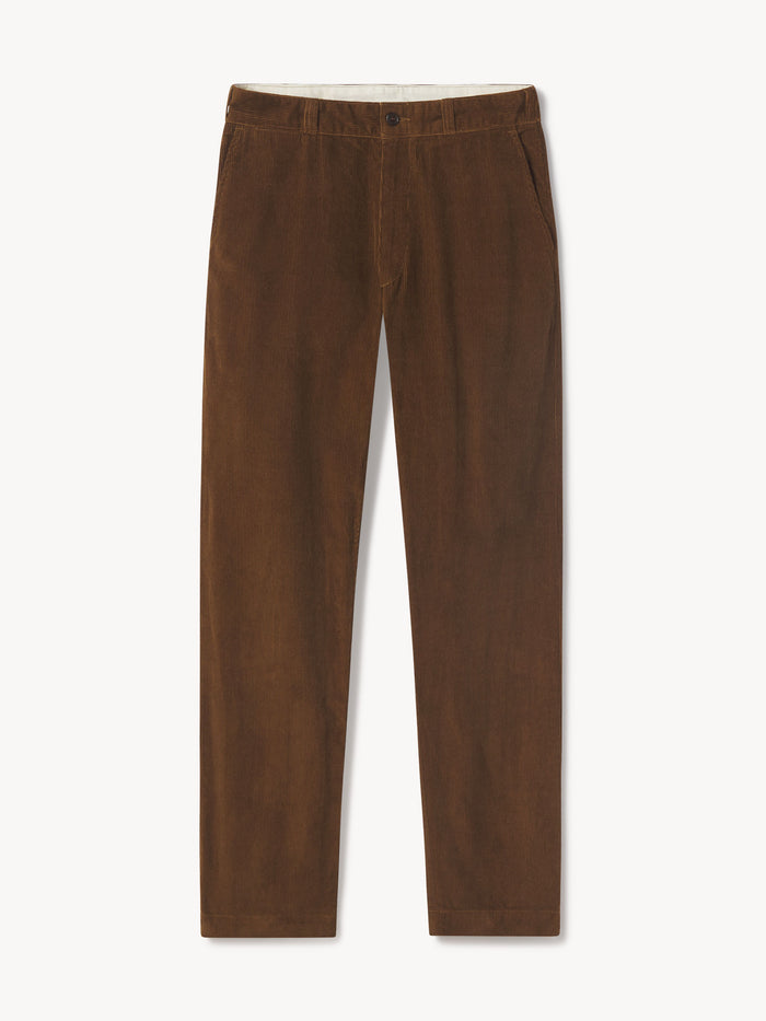 Golden Walnut Craftsman Corduroy Full-Saddle Pant - Product Flat
