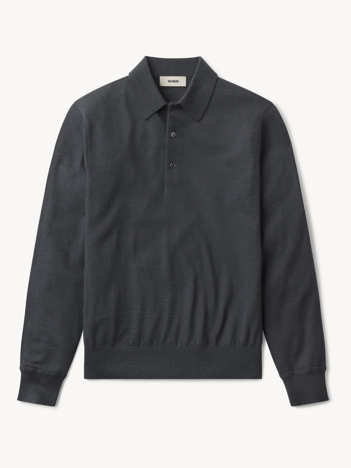 Anchor California Cashmere L/S Polo - Product Flat