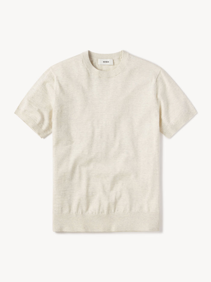 Natural Avalon Knit Classic Tee - Product Flat