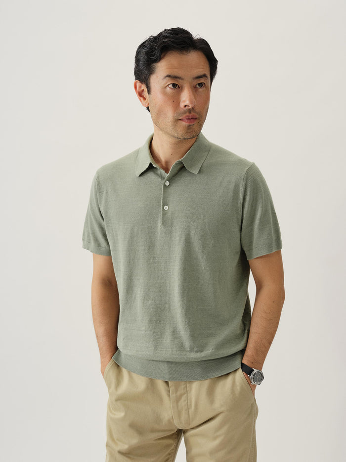 View of the Thyme Avalon Knit Polo