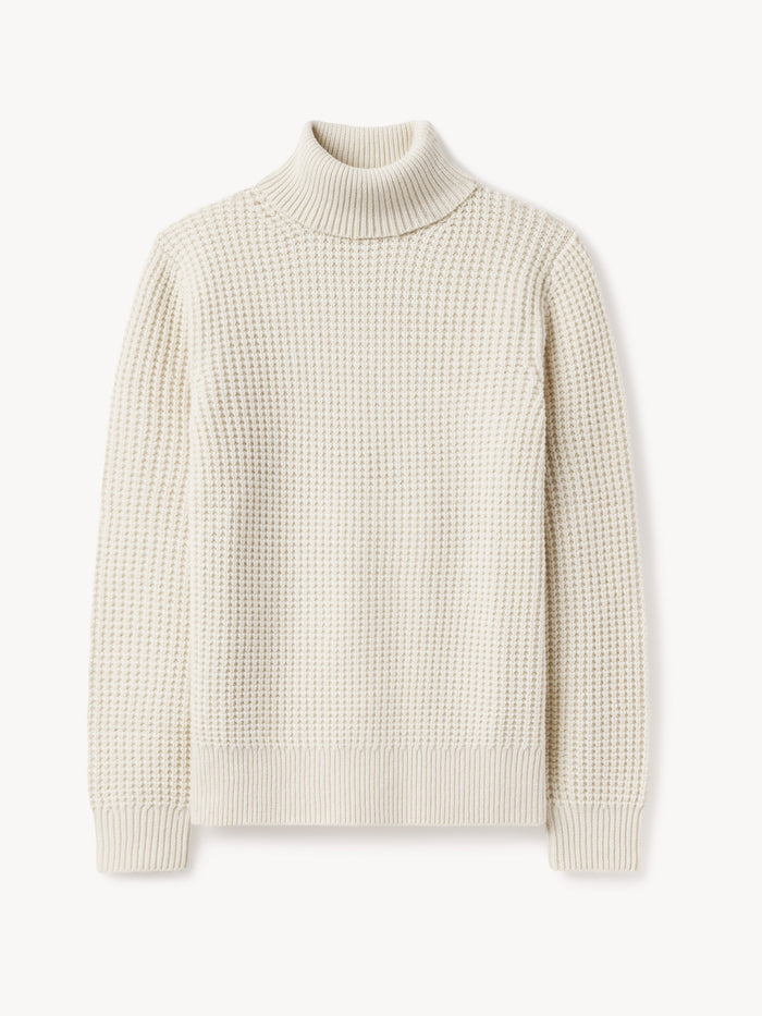 Dutch White Herdsman Turtleneck - Product Flat