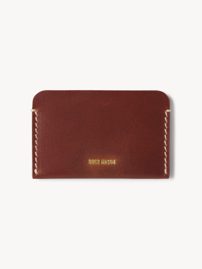 Cognac Countryman Full-Grain Leather Card Case - Product Flat