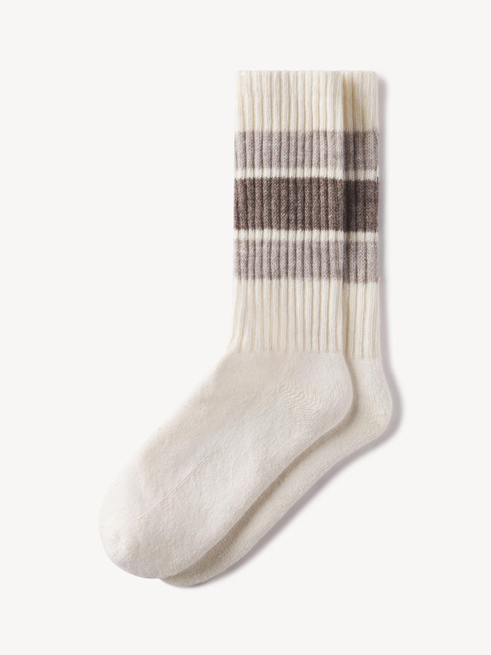 Warm Grey/Ash Brown Two Plus One Sport Sock - Product Flat
