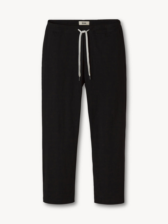 Black Pima Pajama Pant - Product Flat