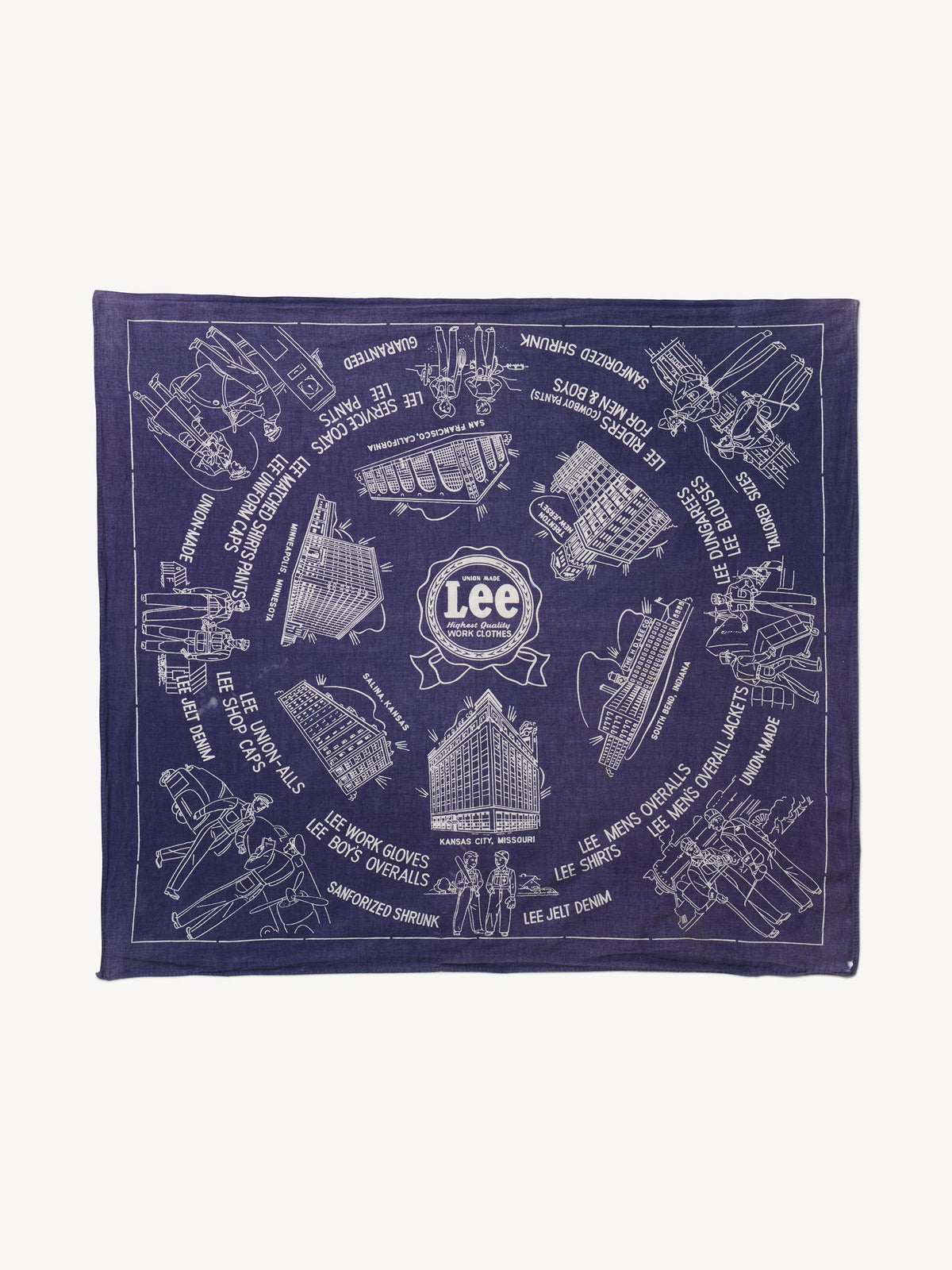 Color Fast Lee Cotton Bandana - 0249 - Product Flat