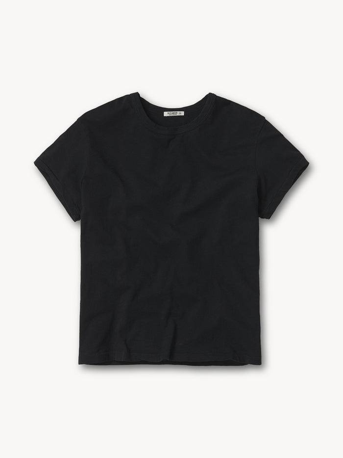 Black Slub Easy Crew - Product Flat