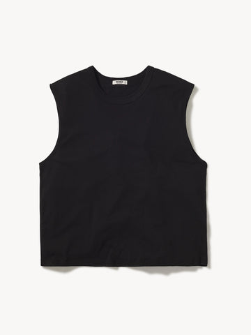 Black Slub Muscle Tank