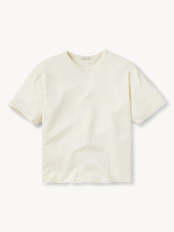 Natural Slub Boyfriend Crew - Product Flat