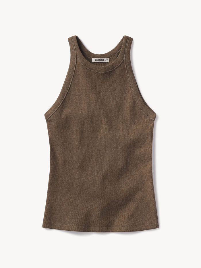 Marled Bronze Surplus Rib Tank - Product Flat