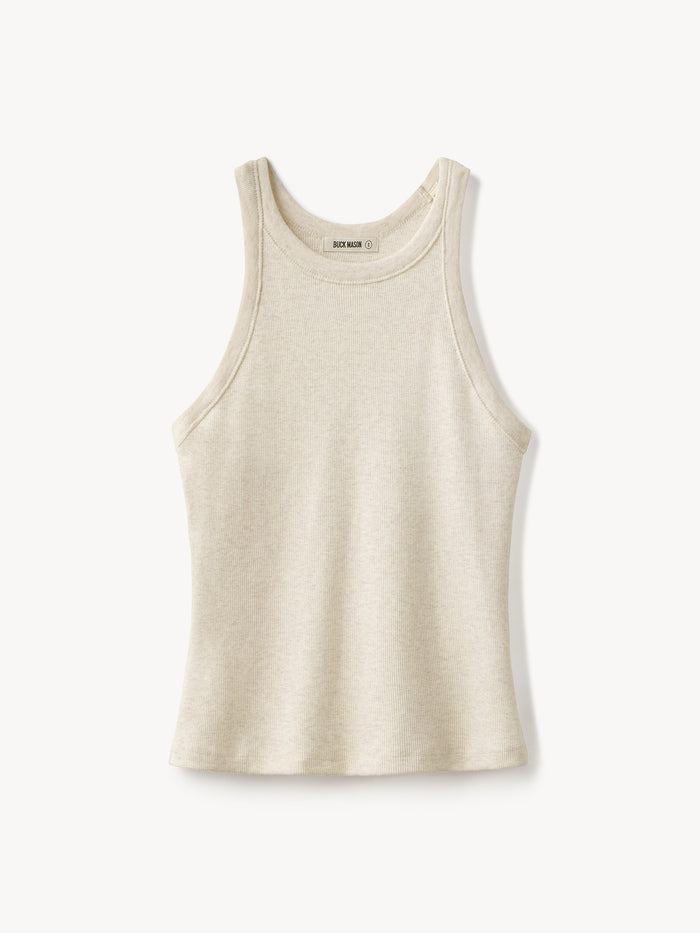 Heather Oat Surplus Rib Tank - Product Flat