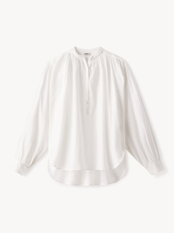 White Heirloom Cotton Ojai Shirt - Product Flat