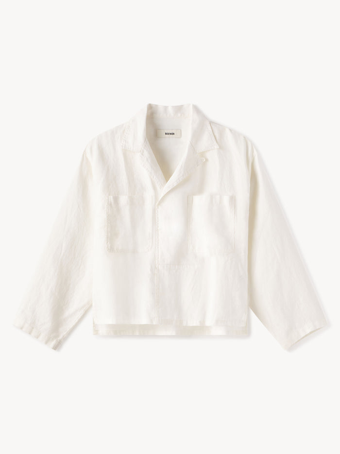 Buy it with White Crosshatch Linen Monterrey Popover Shirt