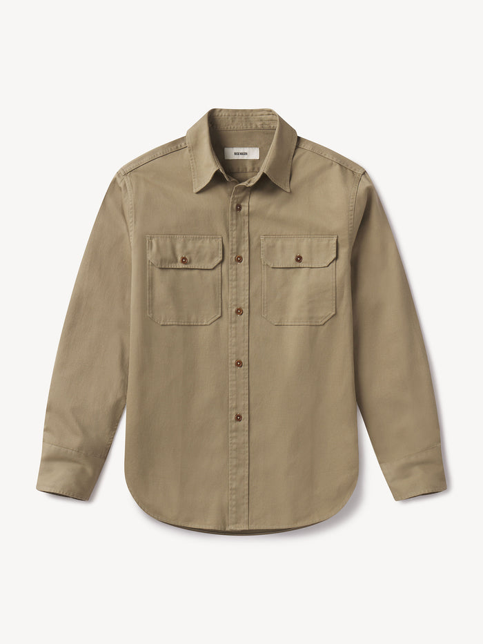 View of the Cadet Khaki Desert Twill Officer Shirt