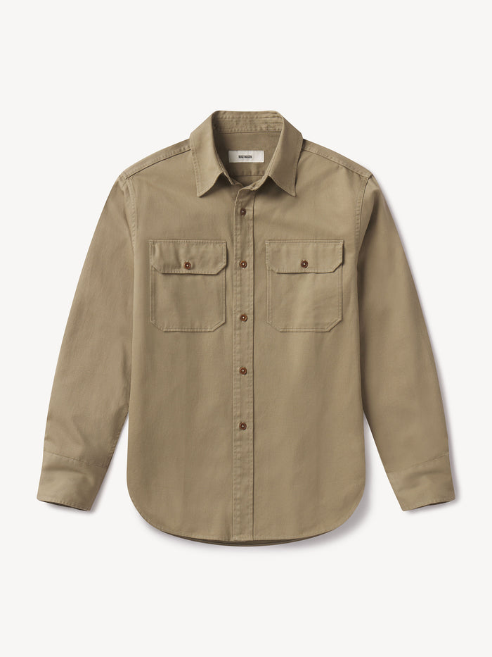 Pictures of Cadet Khaki Desert Twill Officer Shirt from a variety of angles